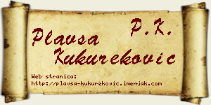 Plavša Kukureković vizit kartica